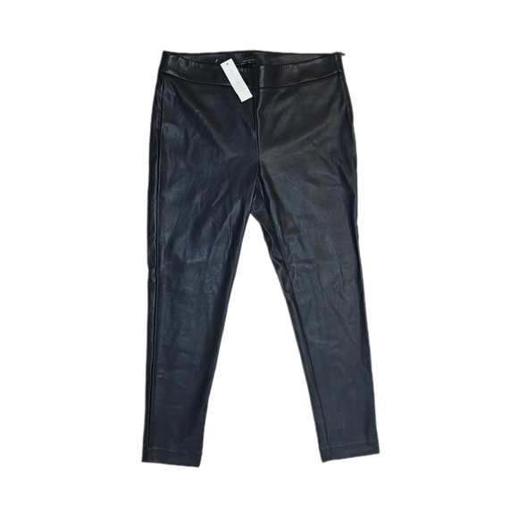 Ann Taylor Leather Pants, Black, Size 12 - Picture 2 of 4